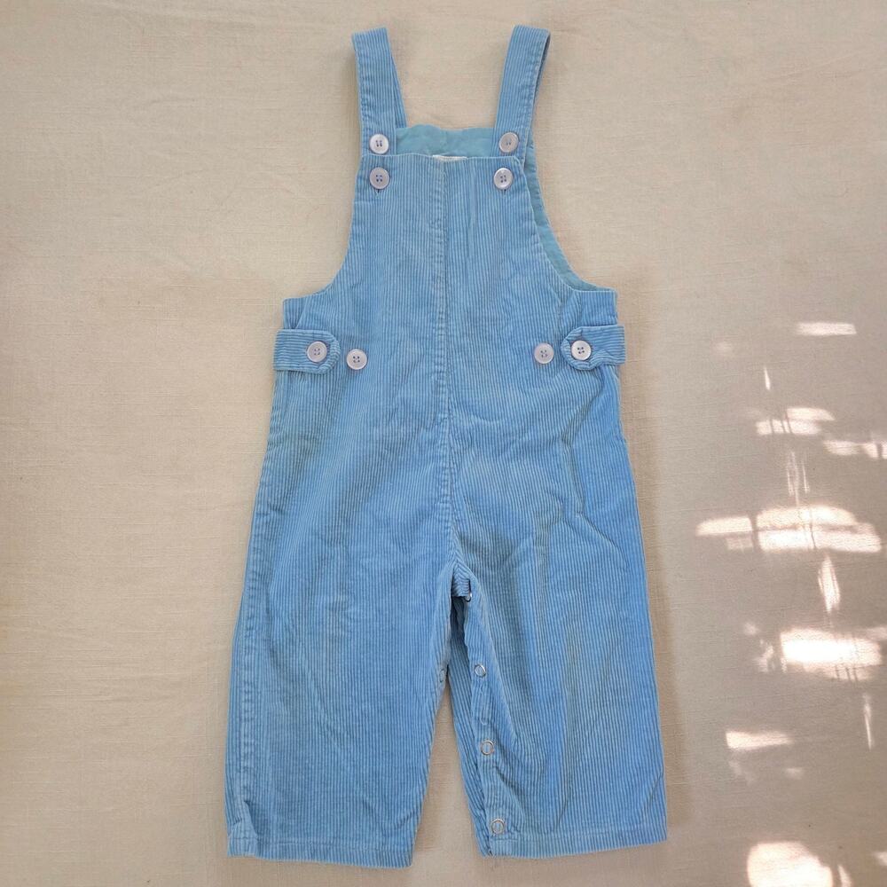 Vintage Light Blue Corduroy Overalls 18 months